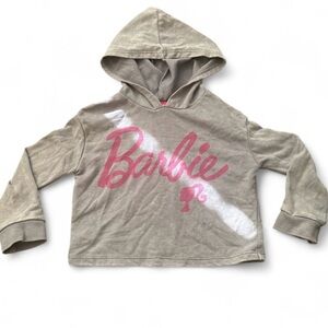 Mattel Barbie Kids Hoodie - Tan with Pink Design